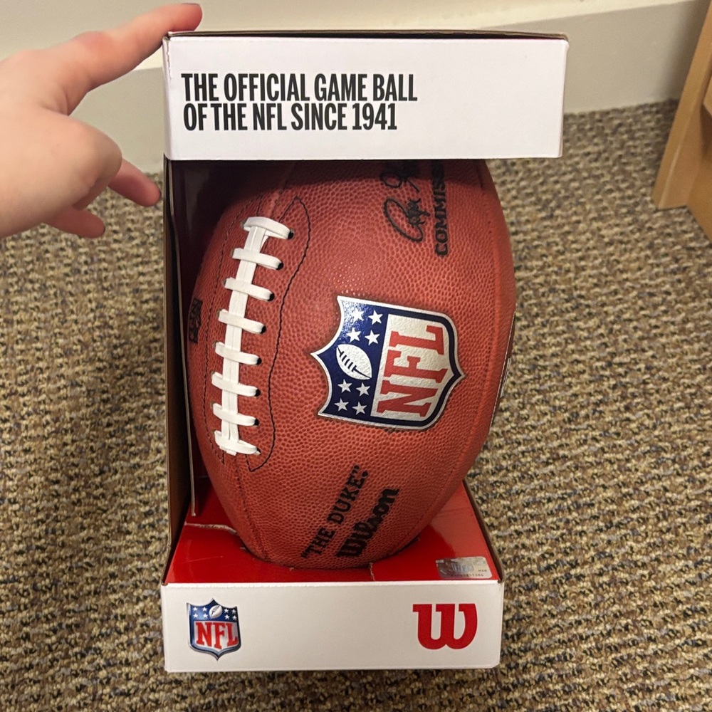 Fanatics Authentic Wilson The Duke Official NFL Leather Game Football